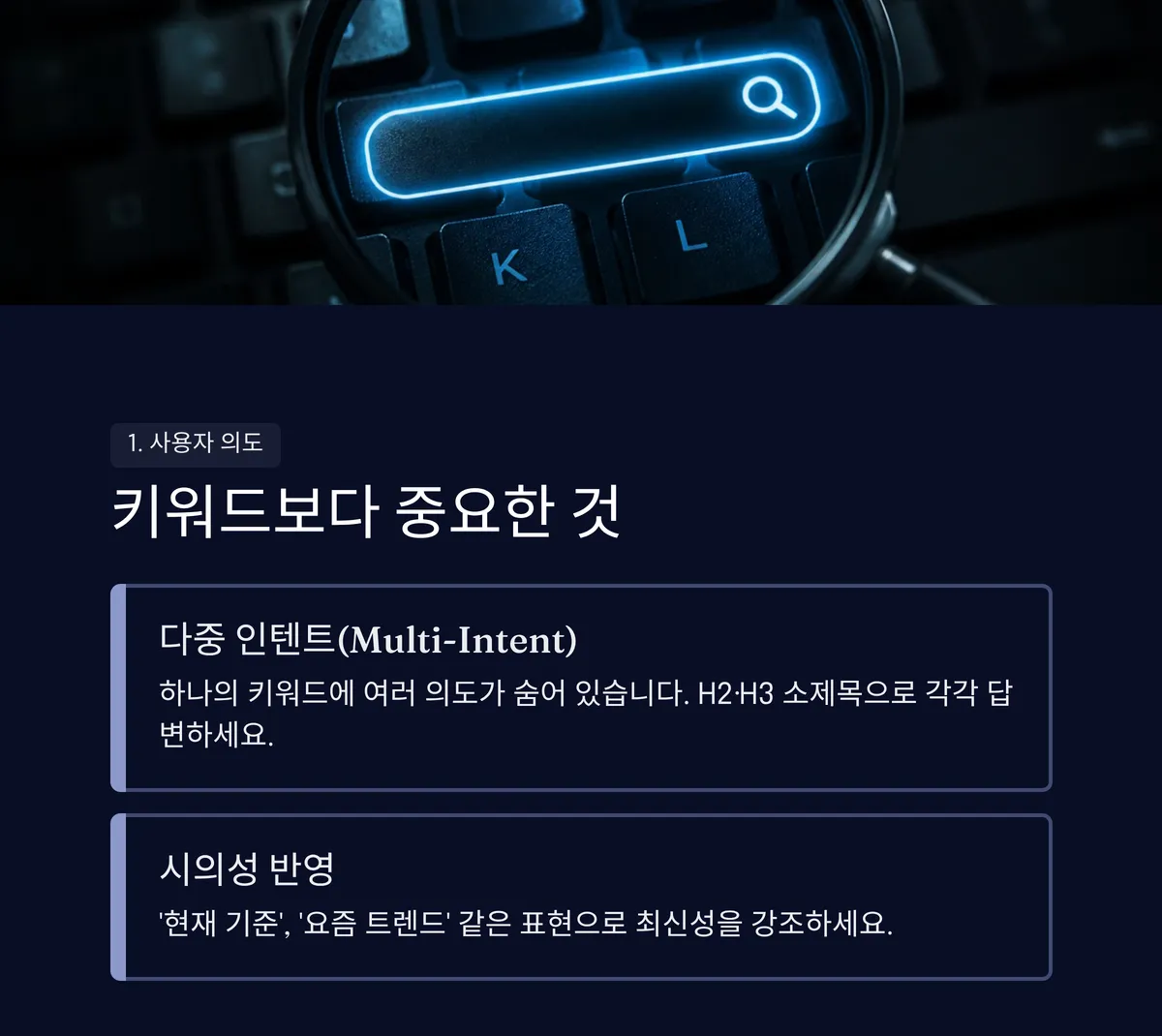 키워드보다 중요한 사용자 의도