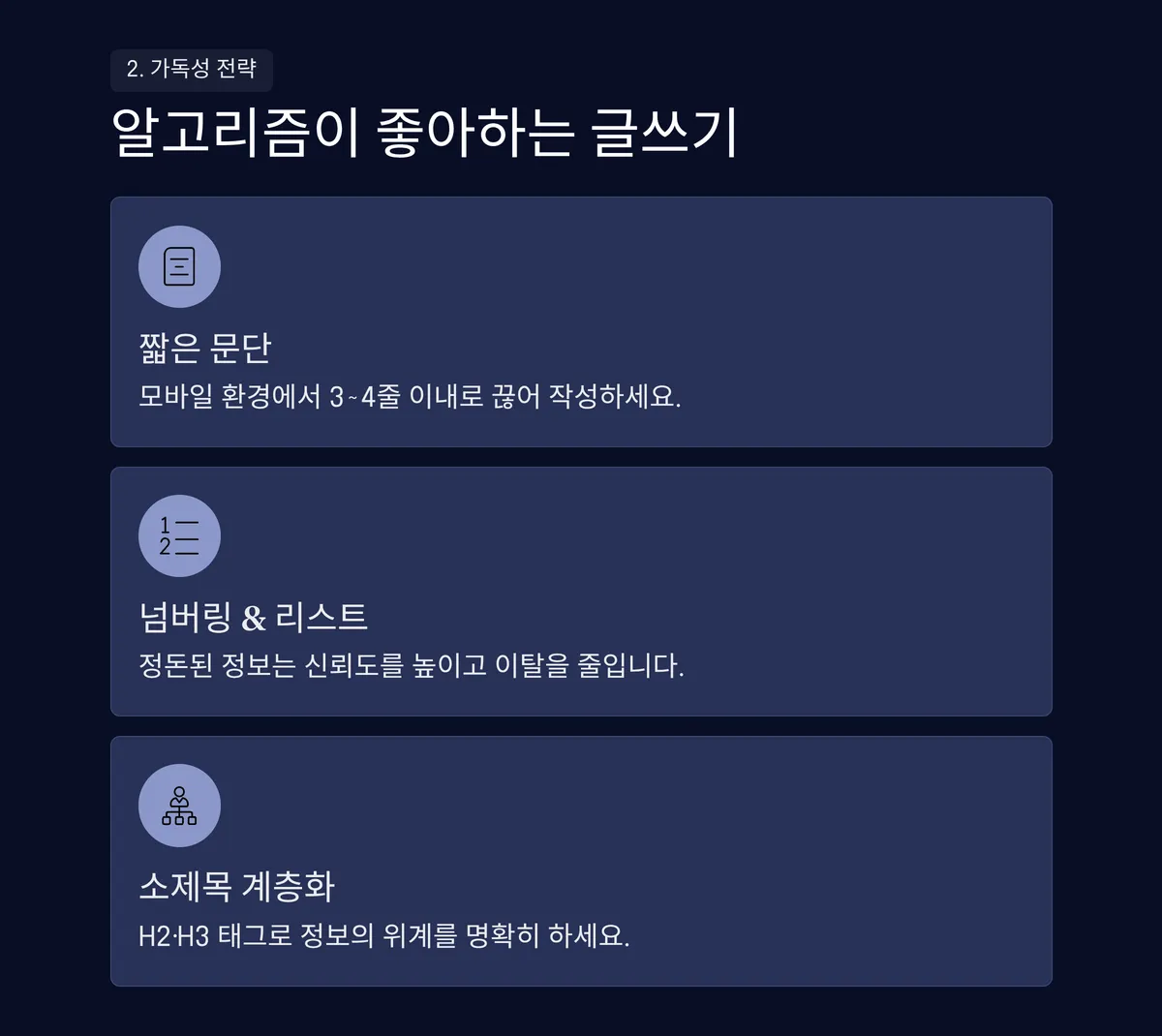 알고리즘이 좋아하는 가독성 높은 글쓰기