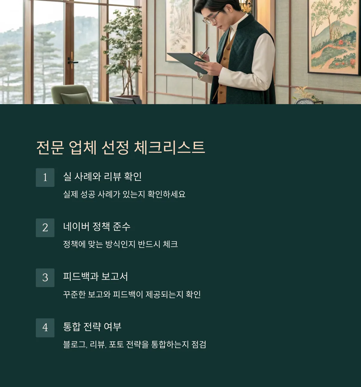 6. 전문 업체 선정 체크리스트