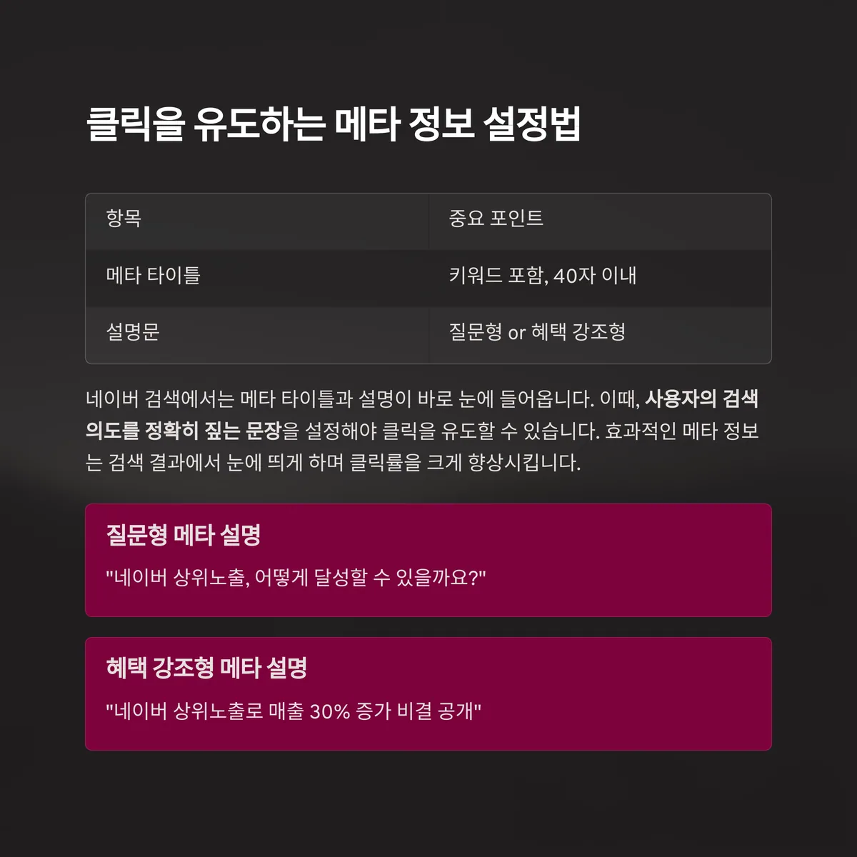 키워드는 분석보다 배치가 핵심