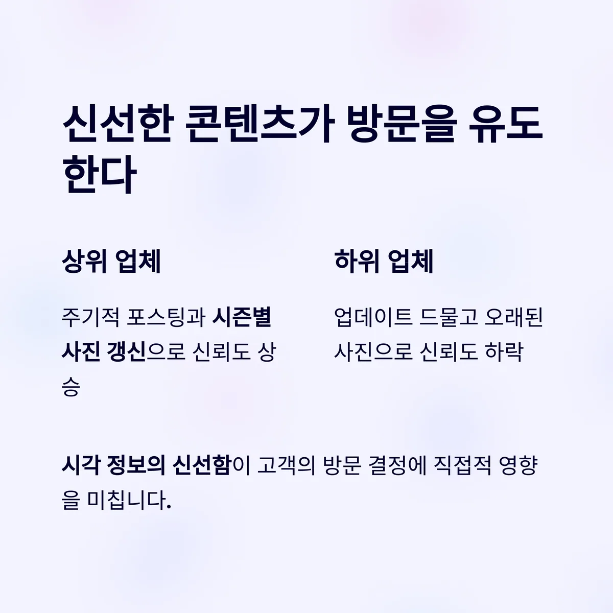 포스팅과 사진 업데이트 빈도