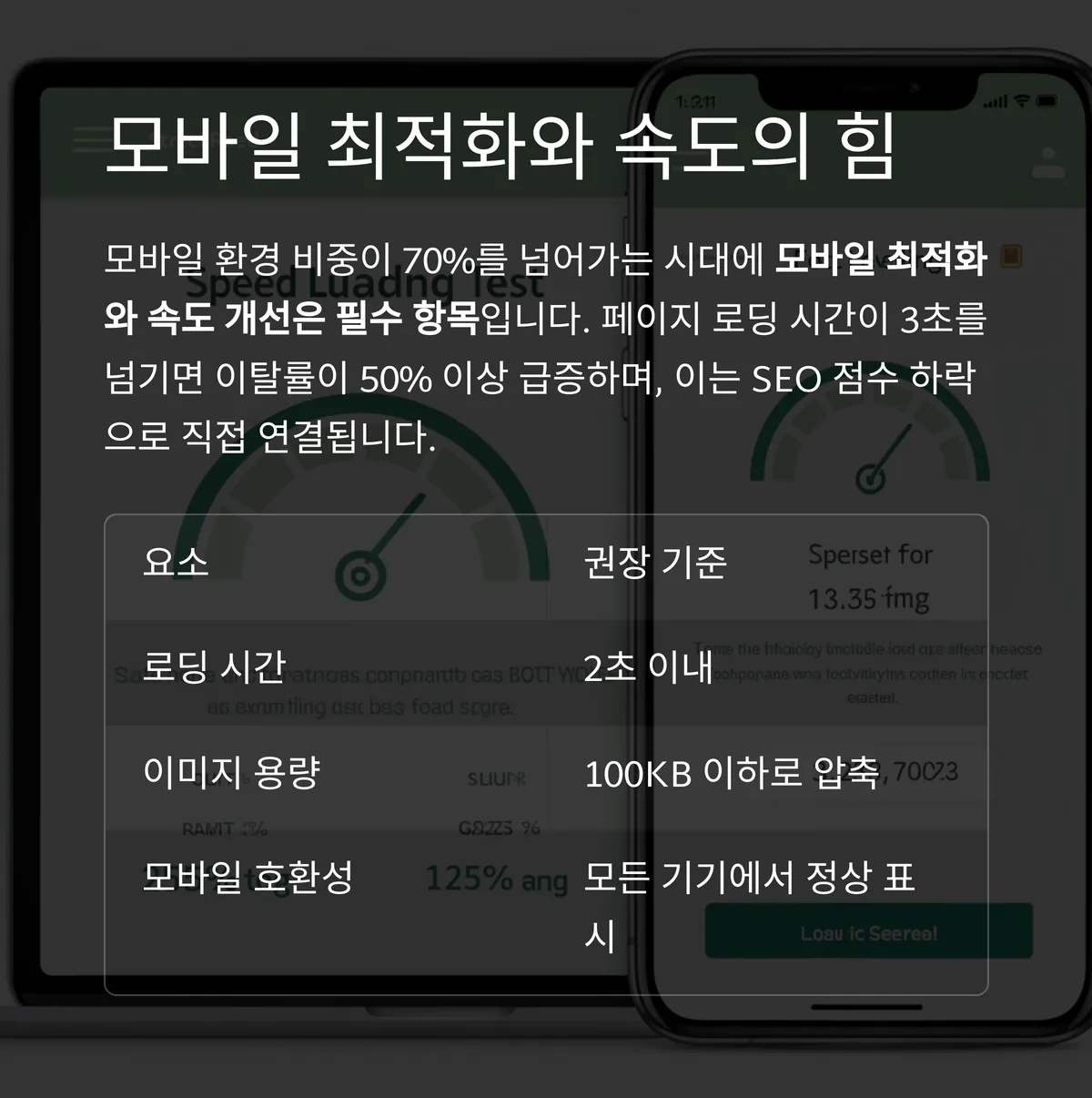 반응형 디자인과 빠른 로딩 속도의 필요성