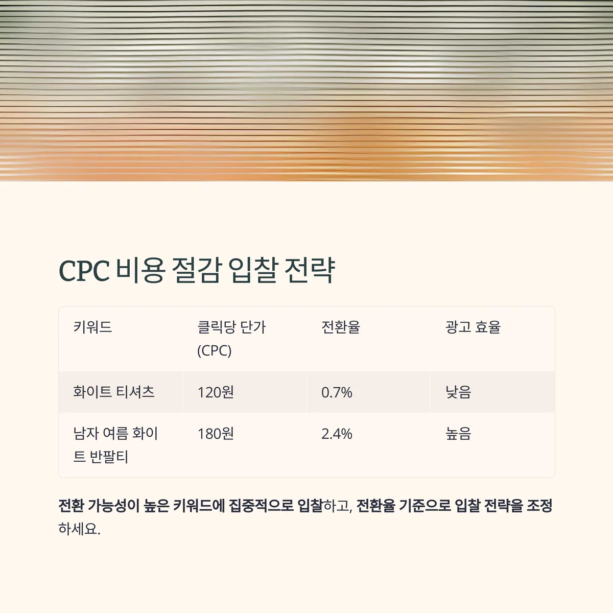 CPC 비용을 줄이기 위한 전략적 입찰법