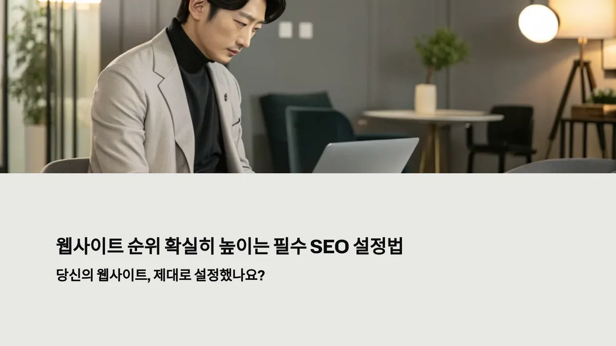 당신의 웹사이트, 제대로 설정했나요