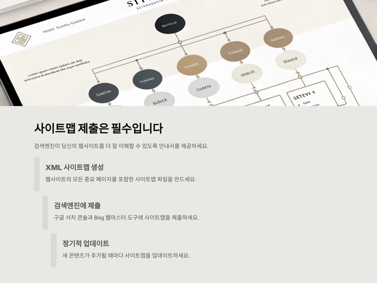 사이트맵 제출 여부를 꼭 확인하세요