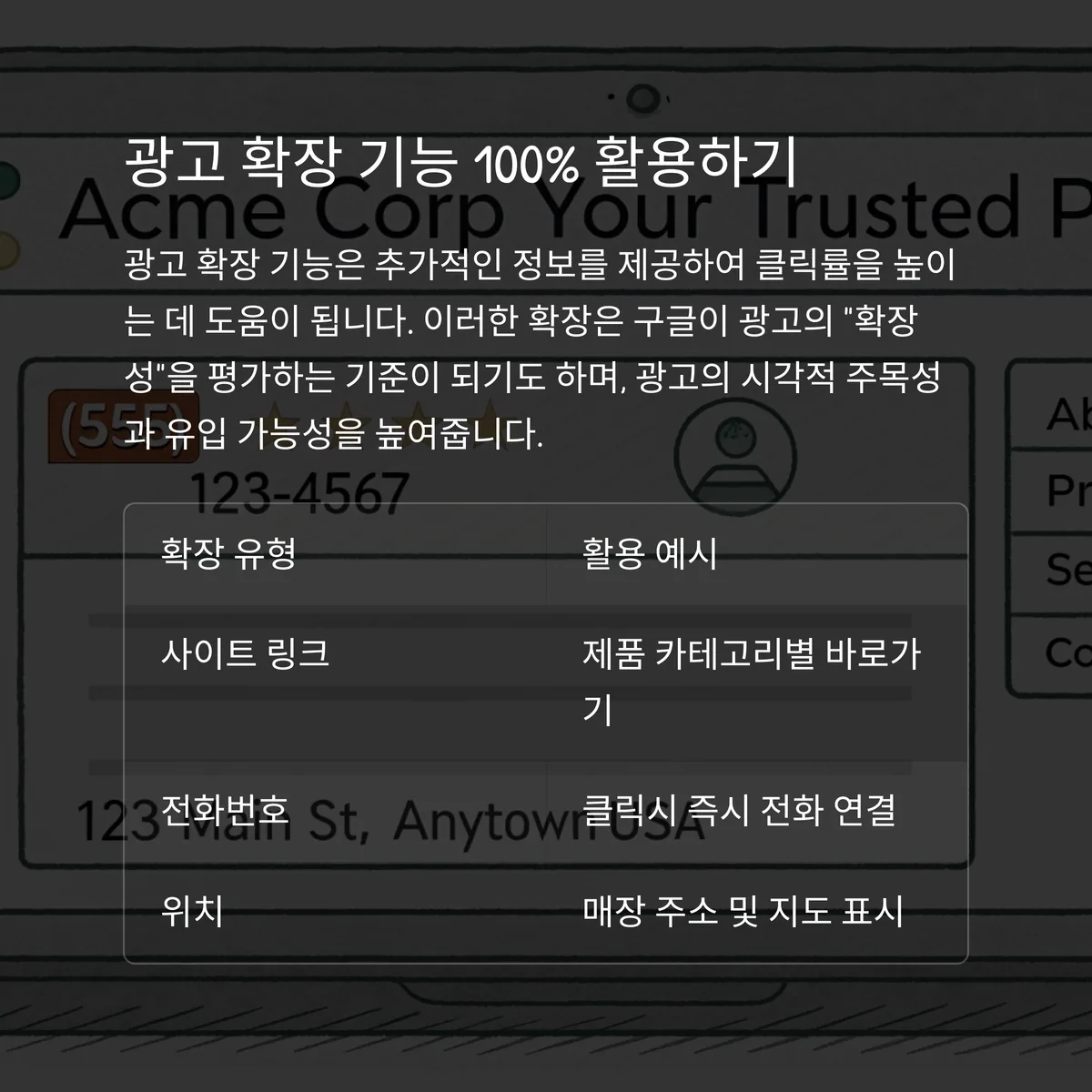 구글 상위 광고 확장 기능 100% 활용하기